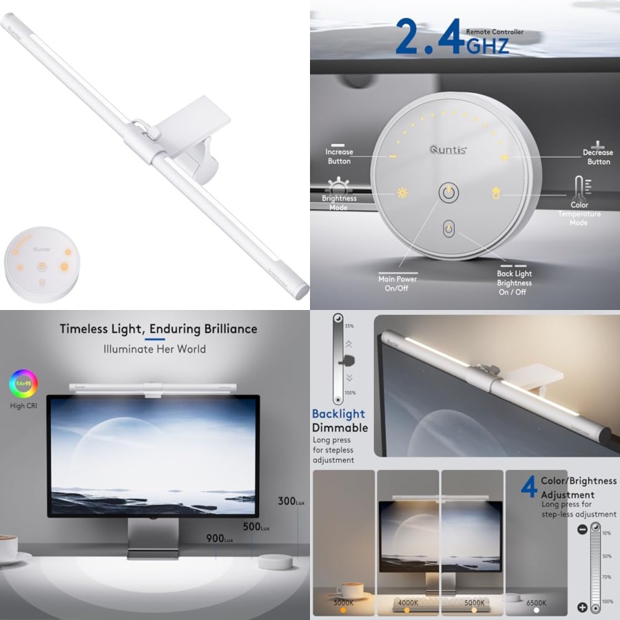 Desk Setup Home Office - Barra de Luz para Monitor com