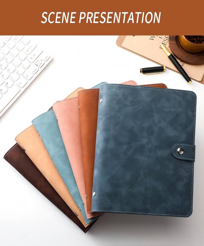 Ring Binder Box - Pasta de caderno de couro PU