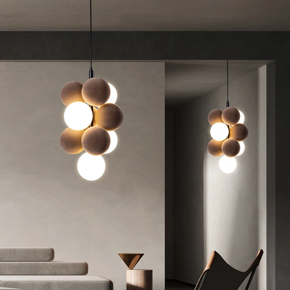 Desk Setup White - Pós-moderno arte led lustre bolhas sobre