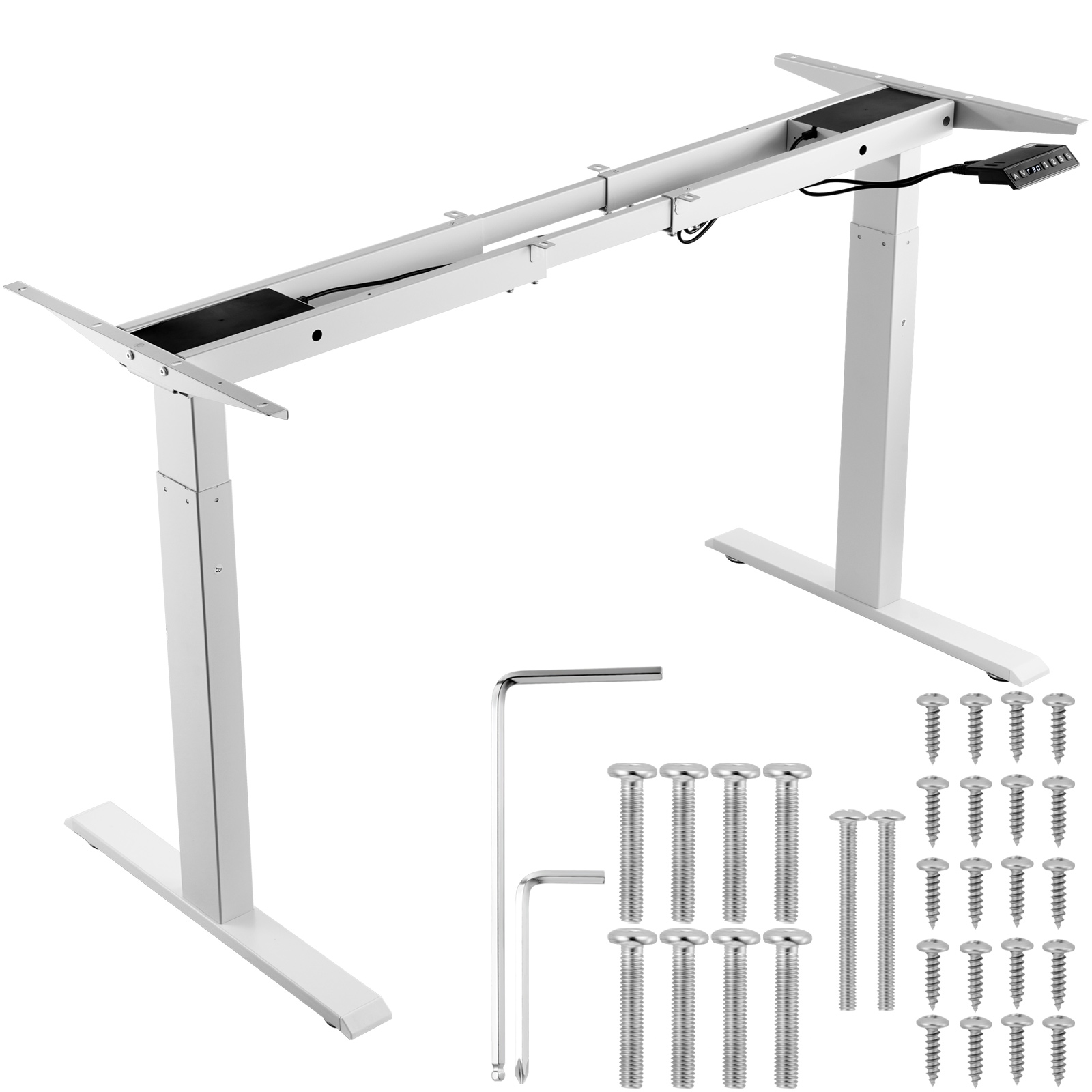Desk Setup White - SucceBuy Estrutura de mesa de pé