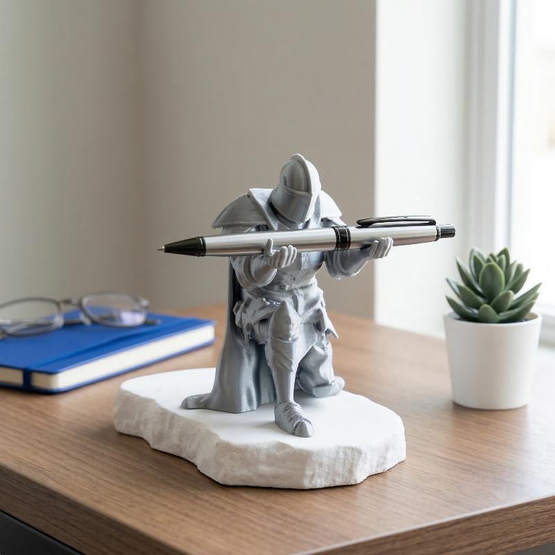 Desk Setup Home Office - Suporte para canetas em resina, armadura