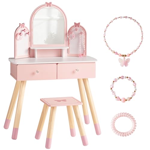 Desk Setup In Small Bedroom - Conjunto de Penteadeira Infantil Rosa com