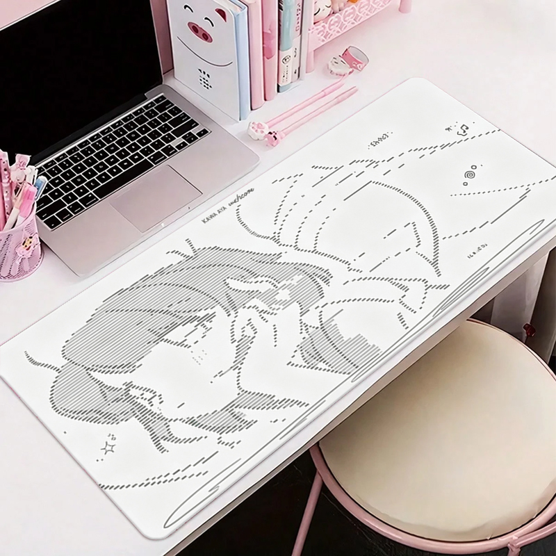Desk Setup Ergonomic - 1Pç Mouse Pad de Couro Anime