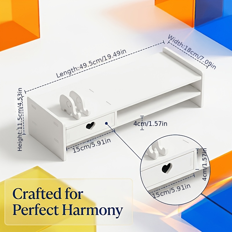 Suporte Minimalista Branco de  - Desk Setup Home Office avaliação e preço