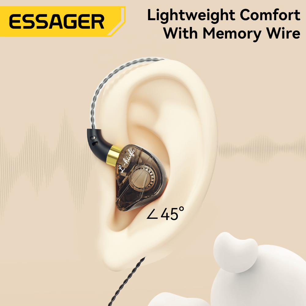 Essager-fone de ouvido com mic - Desk Hifi Setup avaliação e preço