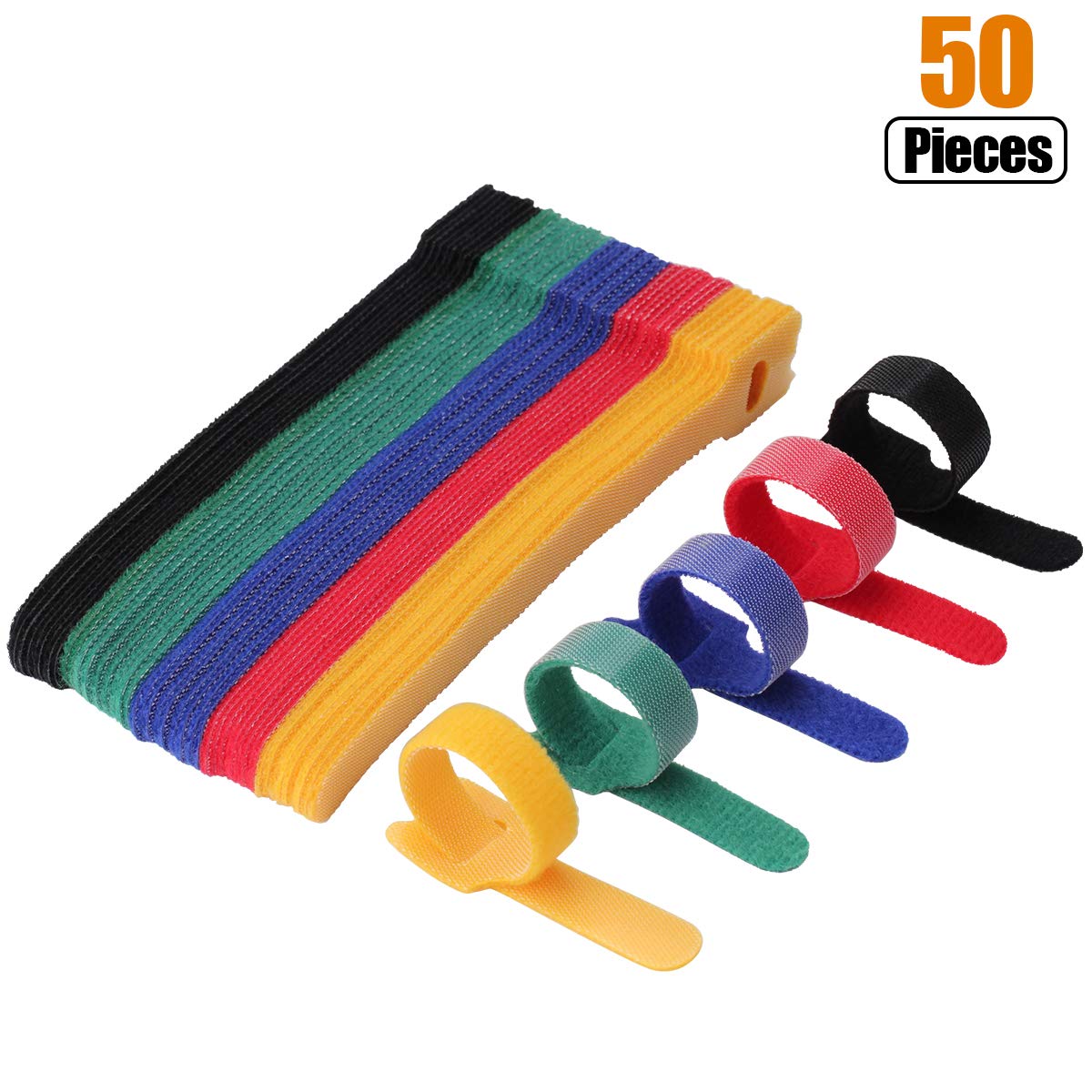 50 peças 12*150-300mm fio de a - Cable Velcro Strap avaliação e preço