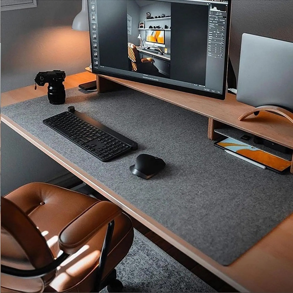 Tapete de mesa de feltro tapet - Desk Setup Ergonomic avaliação e preço