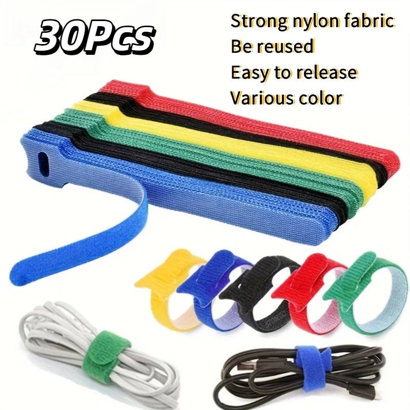 30 Peças de Fitas de Velcro Re - Cable Velcro Strap avaliação e preço